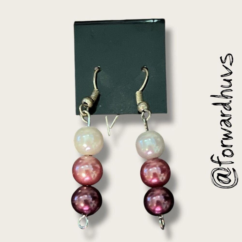 Bundle Sale 3 for $15 | Tri-Colored Bead Dangle Earrings